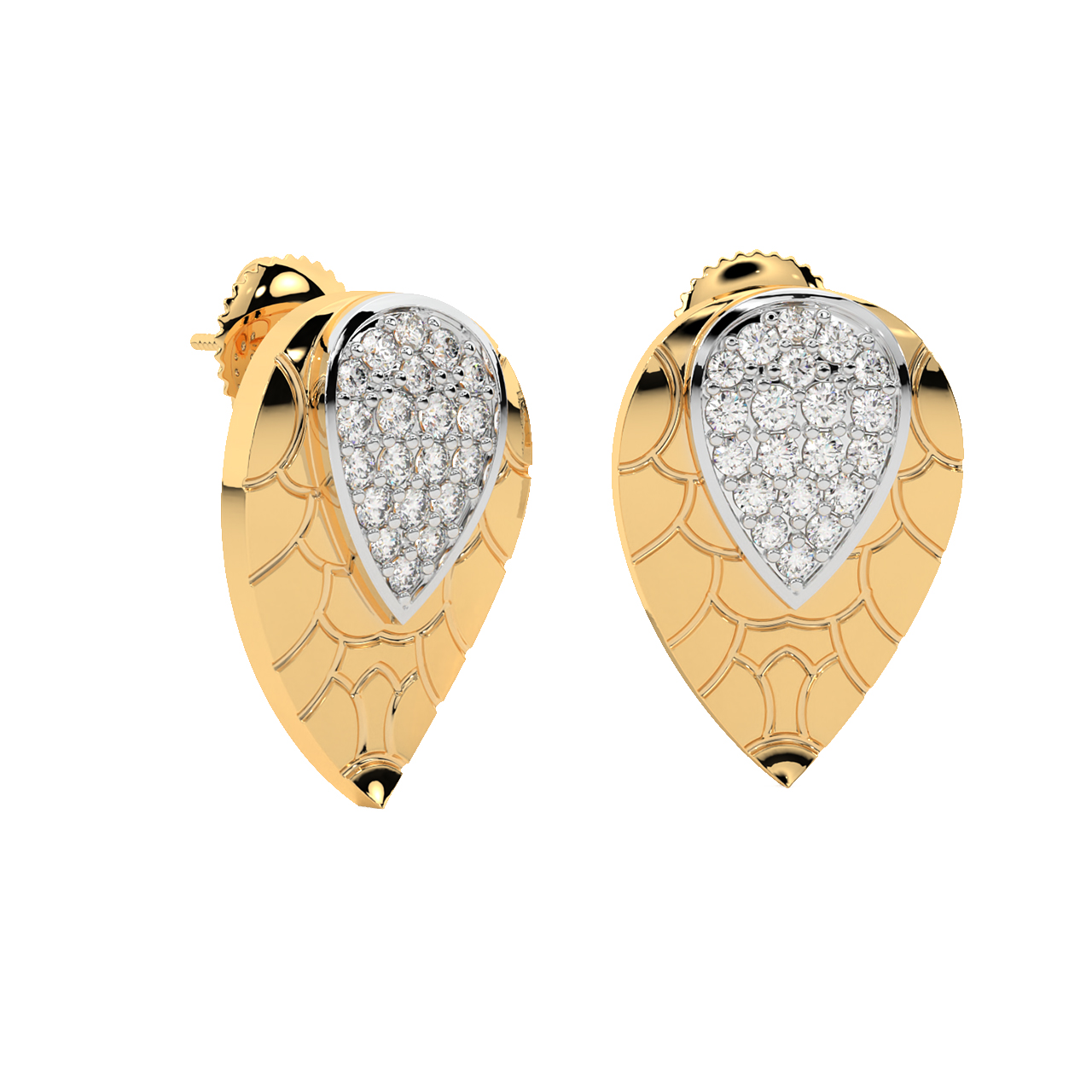 Romina Round Diamond Stud Earrings